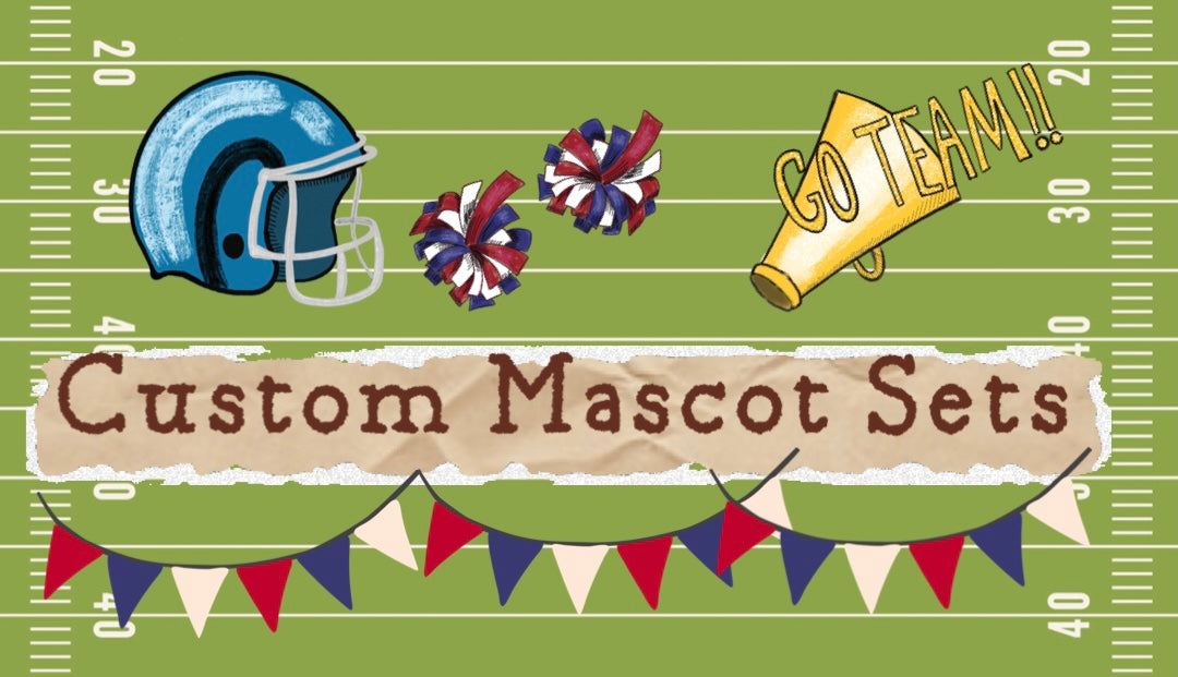 Set Of 5 Custom Mascot Mock-ups Created- $20 store credit will be added to your account *Email Mascot- Message with 5 designs you would like with all custom info*