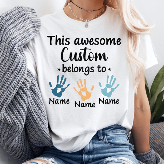 This Awesome Custom Belongs to DTF Transfer *Custom- leave hand colors & names in checkout notes*