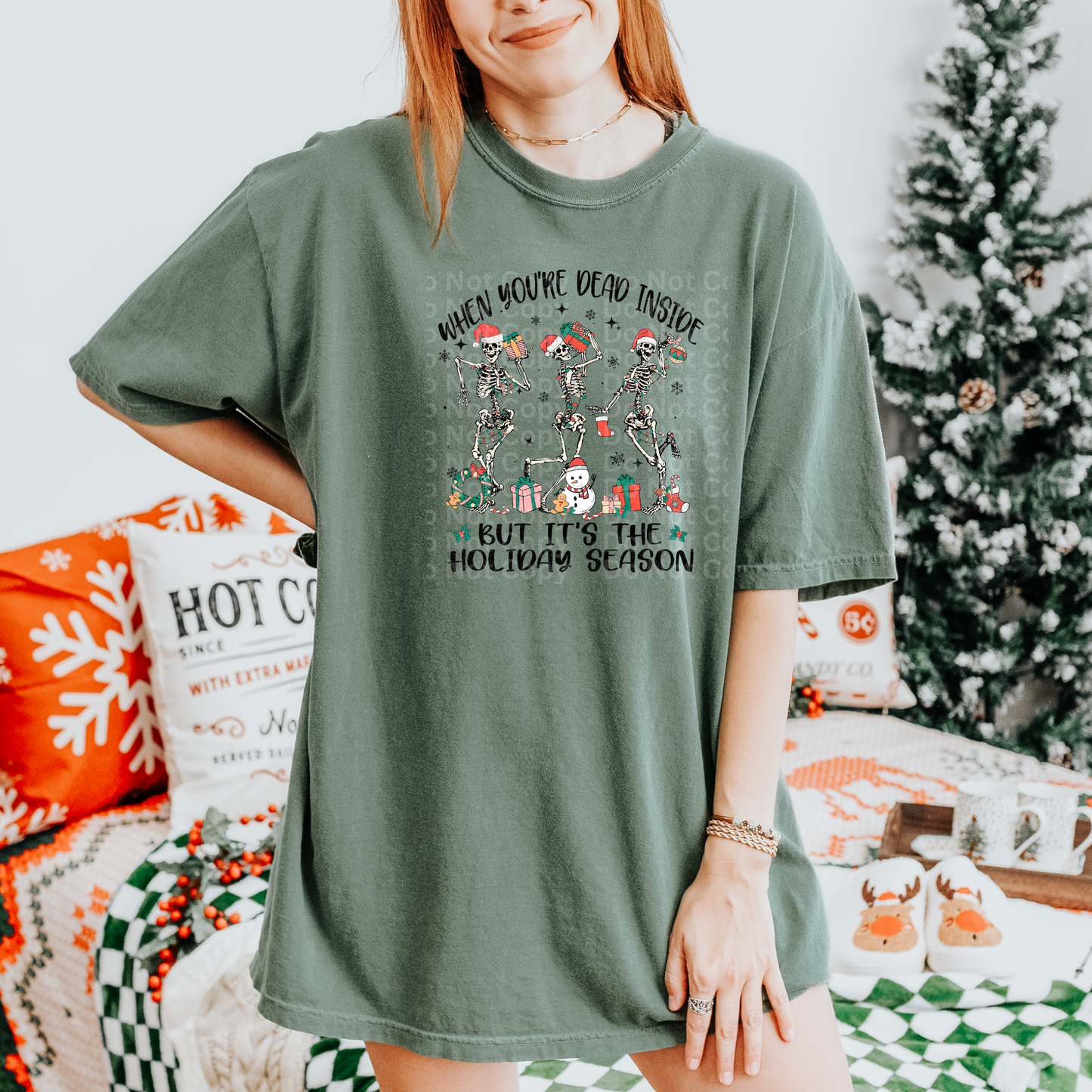 When you’re dead inside, but it’s Holiday Season DTF Transfer