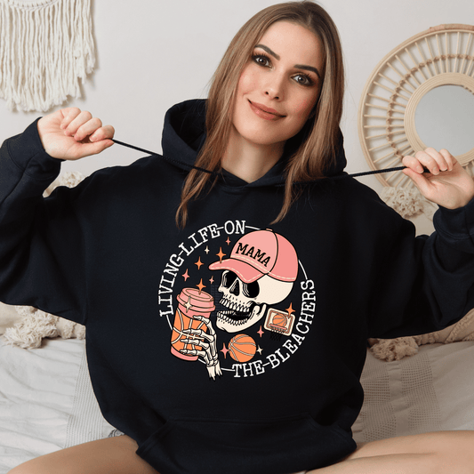 Living Life on the Bleachers white DTF Transfer