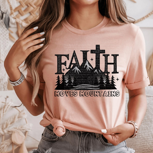 Faith Moves Mountains DTF Transfer