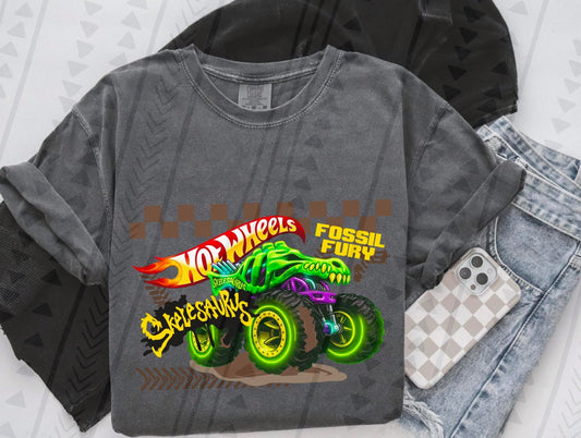 HW Skele Monster Truck DTF Transfer
