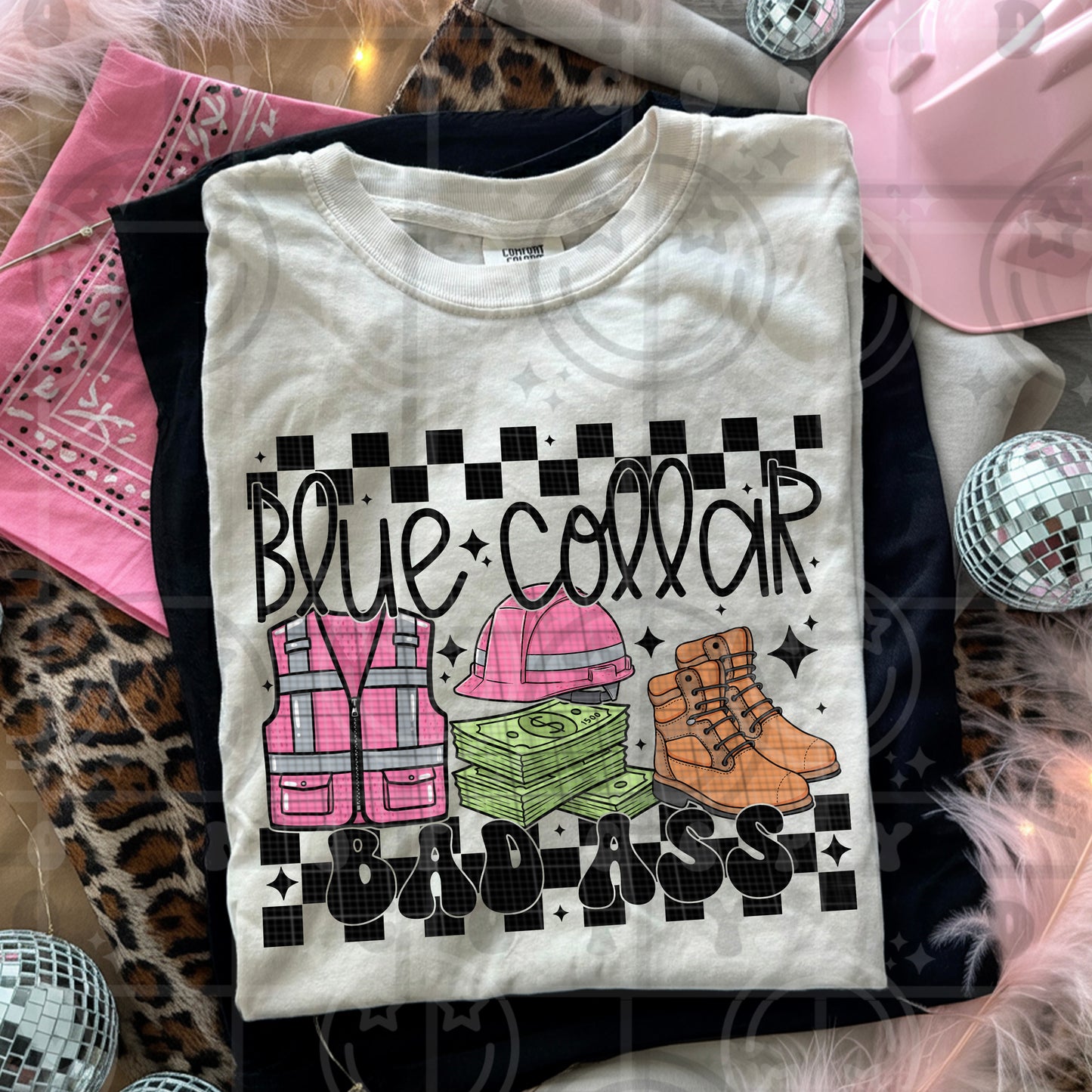 Blue Collar Bad A** DTF Transfer