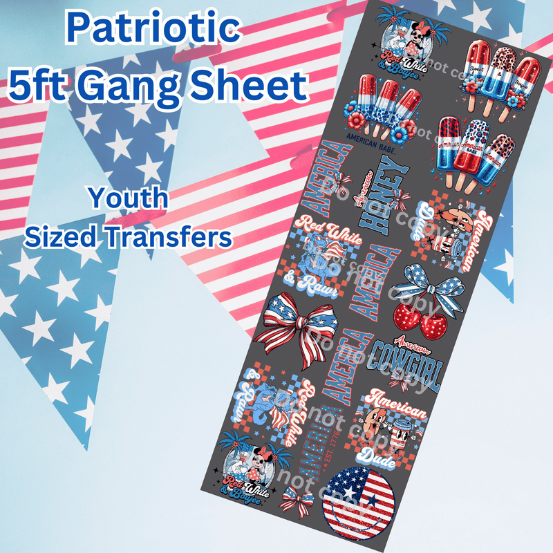 5ft Youth Patriotic Gang Sheet 2