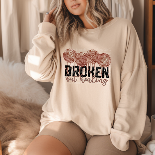 Broken But Healing Roses DTF Transfer
