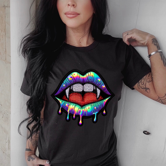 Vampire Lips Dripping DTF Transfer