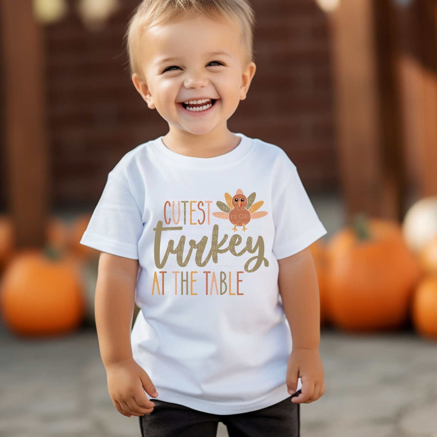 Cutest Turkey at the Table DTF Transfer