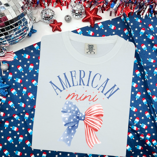 American Mini Watercolor Bow DTF Transfer