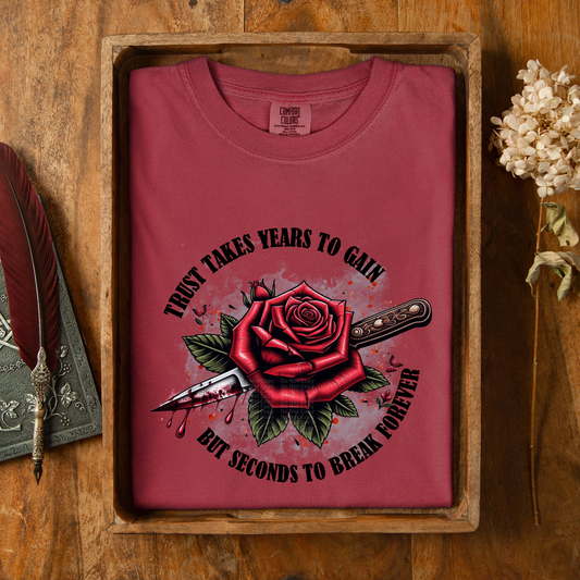 Trust Takes Years to Gain but Seconds to Brake Forever DTF Transfer