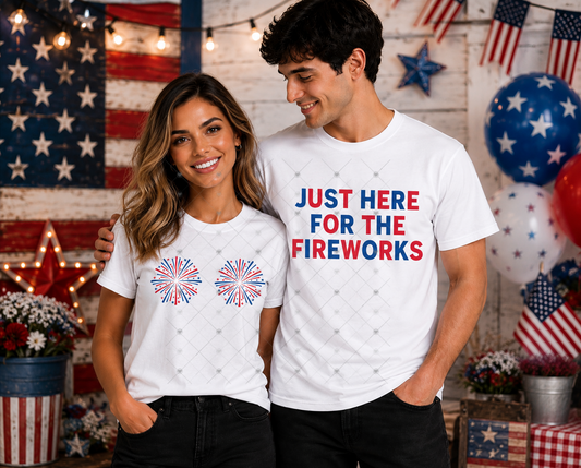 Couple Fireworks DTF Transfer