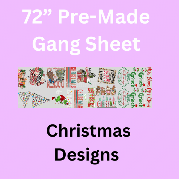 72” Christmas Gang Sheet