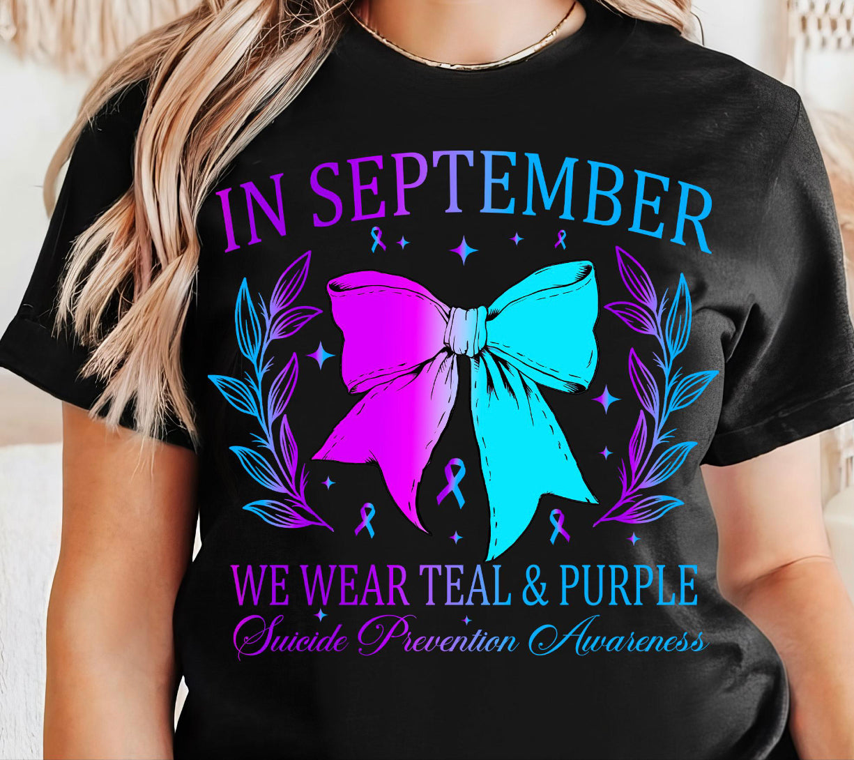 In September We Wear Teal & Purple DTF Transfer