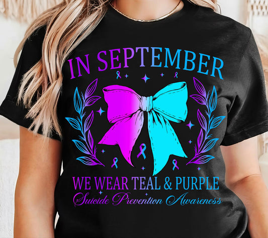 In September We Wear Teal & Purple DTF Transfer