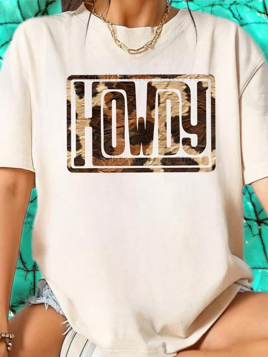 Howdy Cowprint DTF Transfer