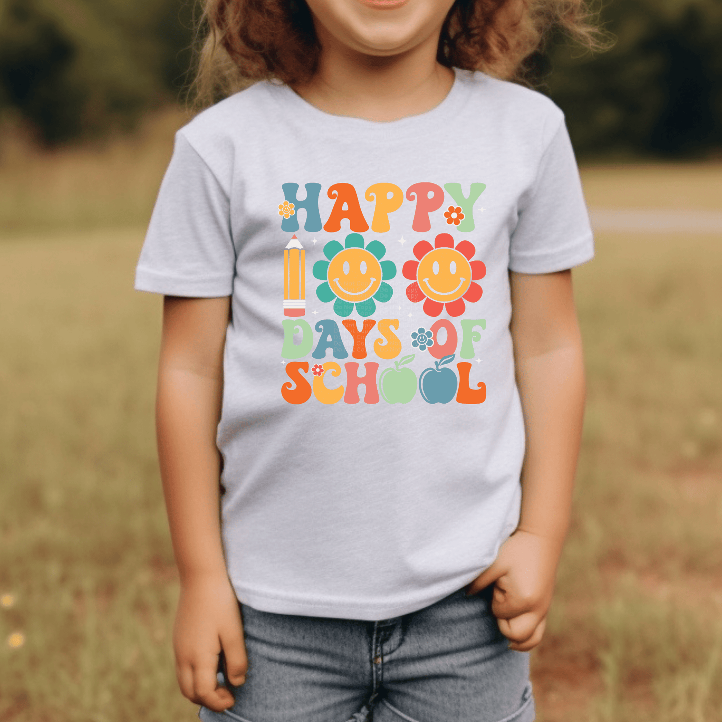 Groovy 100 Days of School DTF Transfer