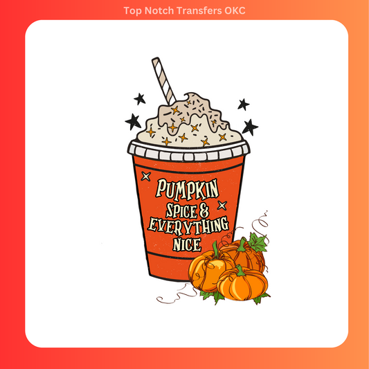 Pumpkin Spice Latte DTF Transfer