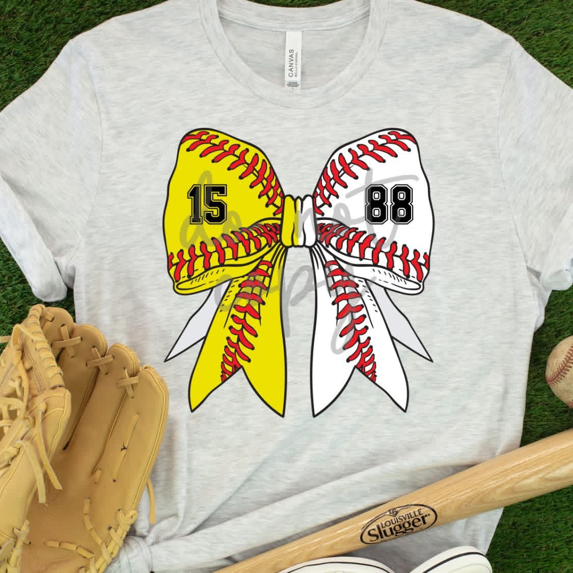 Custom Baseball, Softball or Combo Bow DTF Transfer (Please Leave Name & Number for Bow in checkout notes)