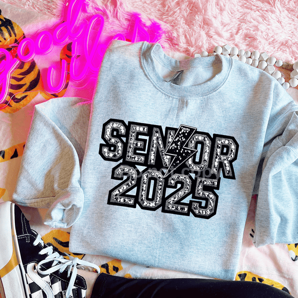 *Faux Rhinestone Senior 2025 DTF Transfer