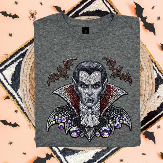 Dracula Faux Rhinestone DTF Transfer
