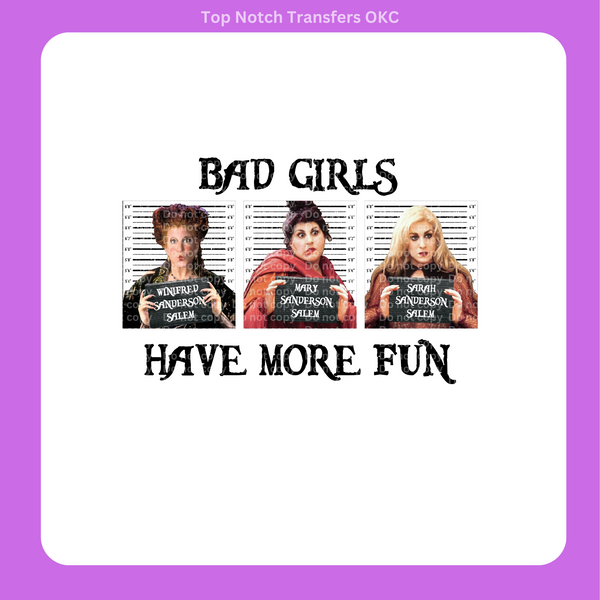 HP Bad Girls 2 DTF Transfer