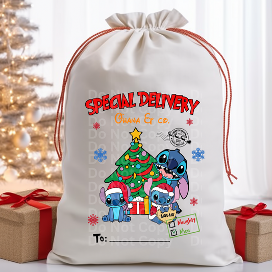 Santa Bag Design 19 DTF Print