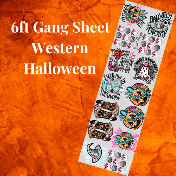 6ft Western Halloween Gang Sheet