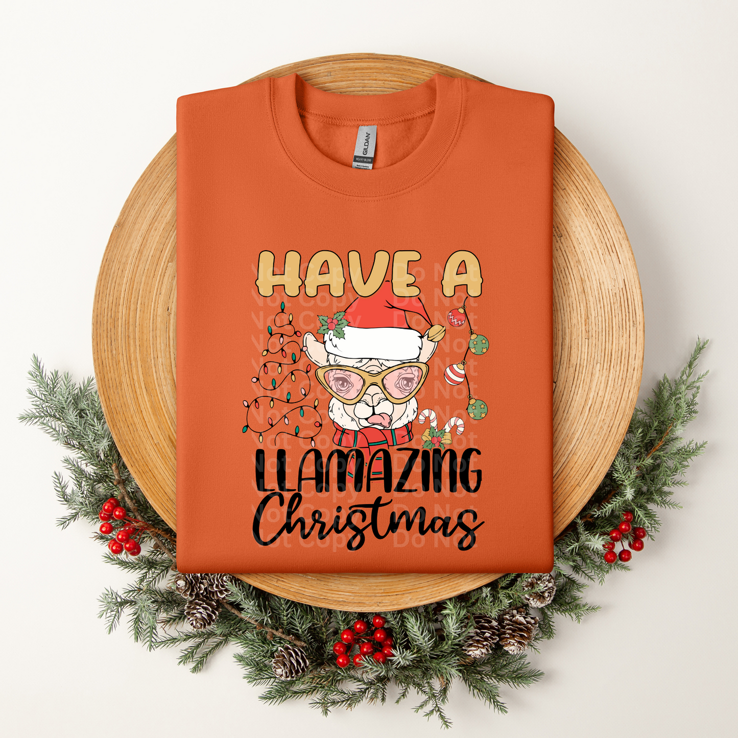 Have a Llamazing Christmas DTF Transfer
