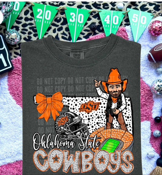 Oklahoma Cowboys w/ Dalmation print DTF Transfer