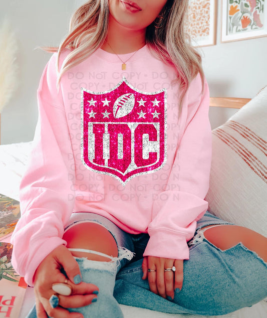 IDC Pink Faux Sequin DTF Transfer