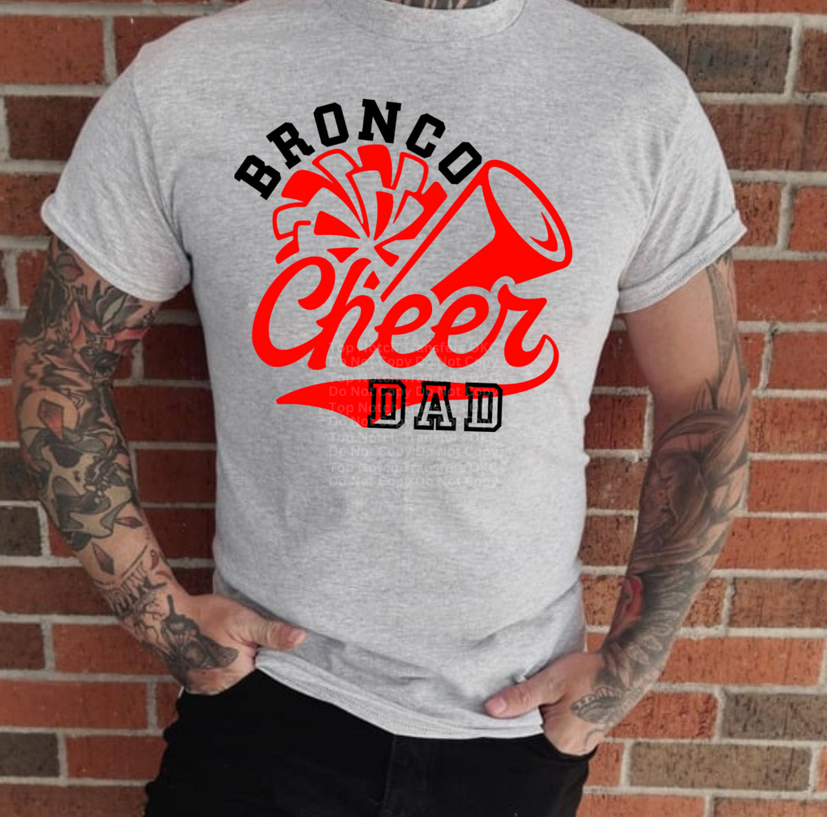 Leave Transfer Graphics Custom Cheer 7 DTF Transfer (*Leave Mascot and Colors, Faux Glitter or ...