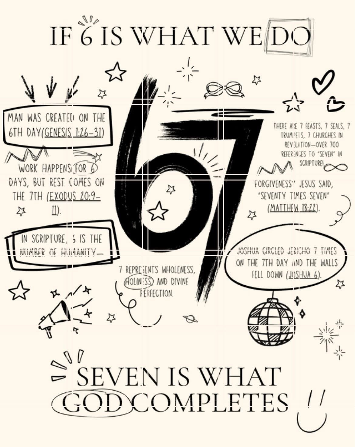 67 Black DTF Transfer