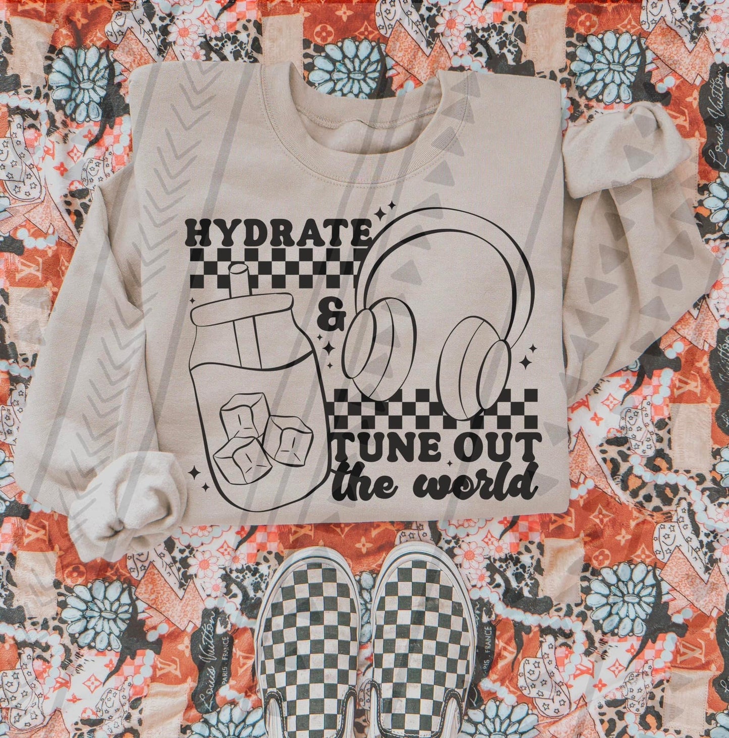 Hydrate & Tune out the world DTF Transfer