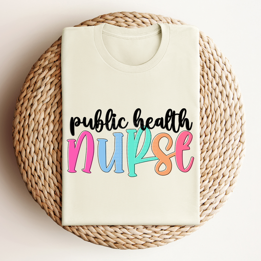 Public Health Nurse - Colored Names/Occupations DTF Transfer