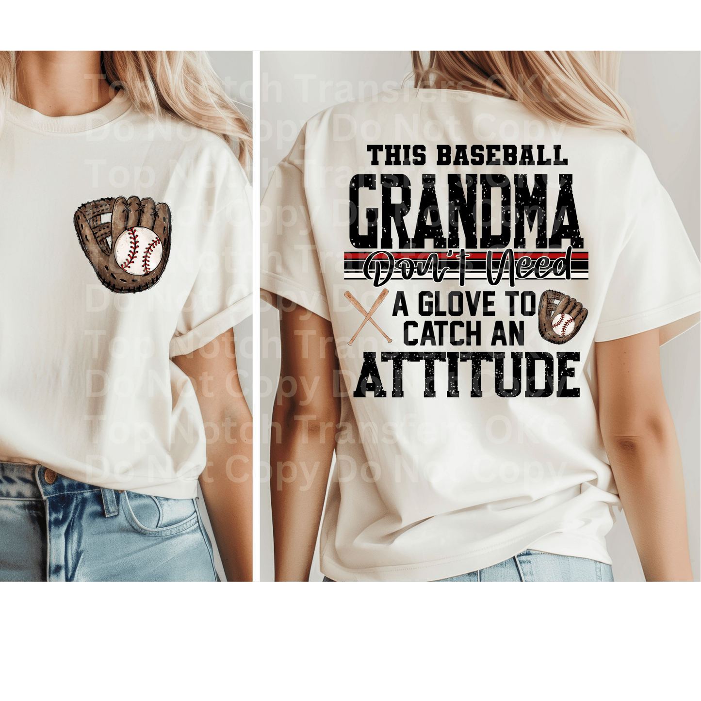 This Baseball Grandma DTF Transfer