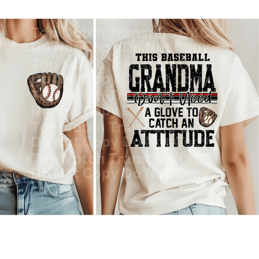 This Baseball Grandma DTF Transfer
