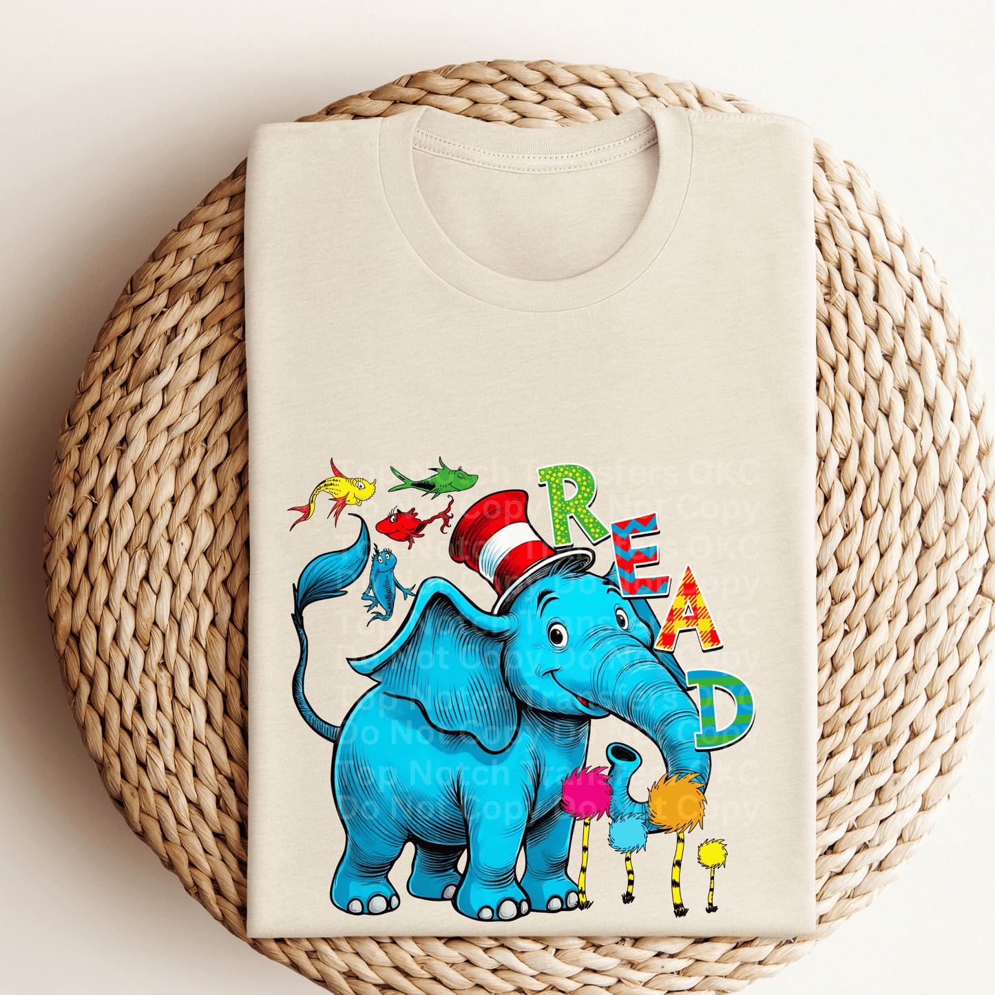 READ Blue Elephant DTF Transfer