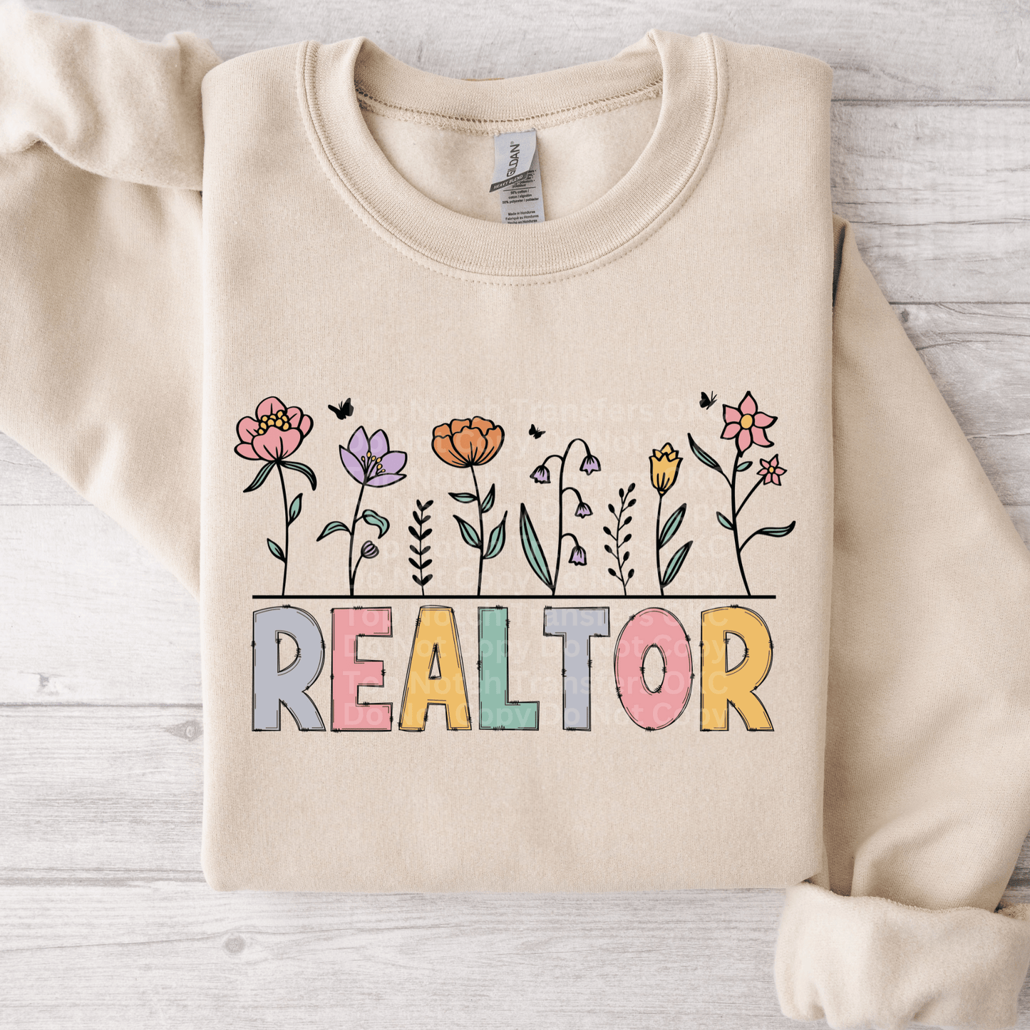 Realtor Floral DTF Transfer