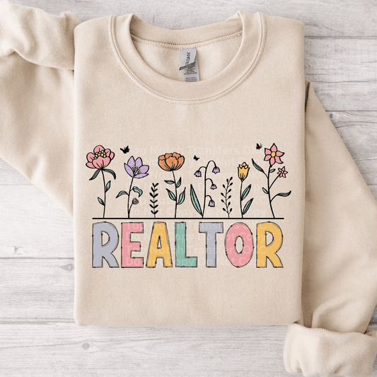 Realtor Floral DTF Transfer