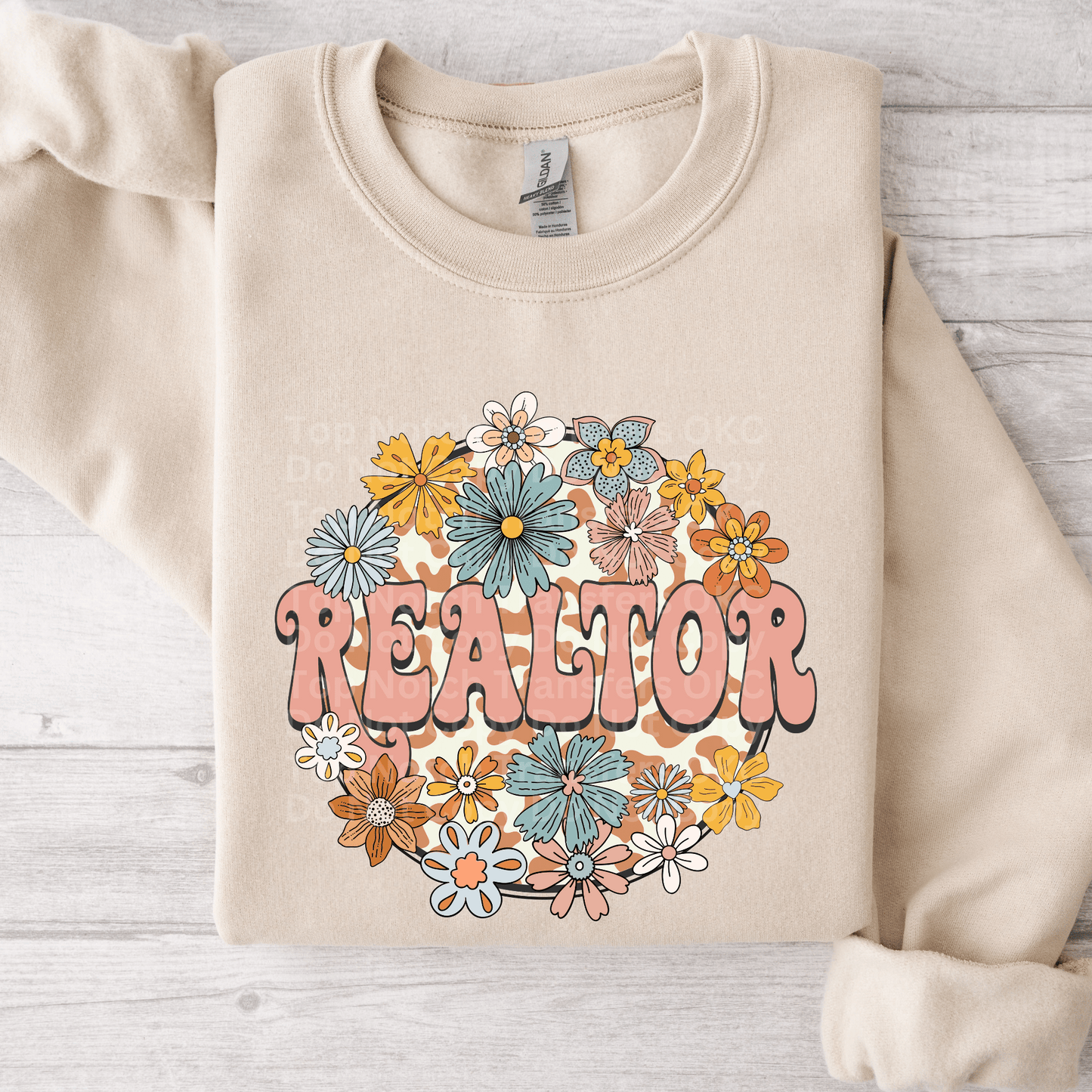 Realtor Boho Floral DTF Transfer