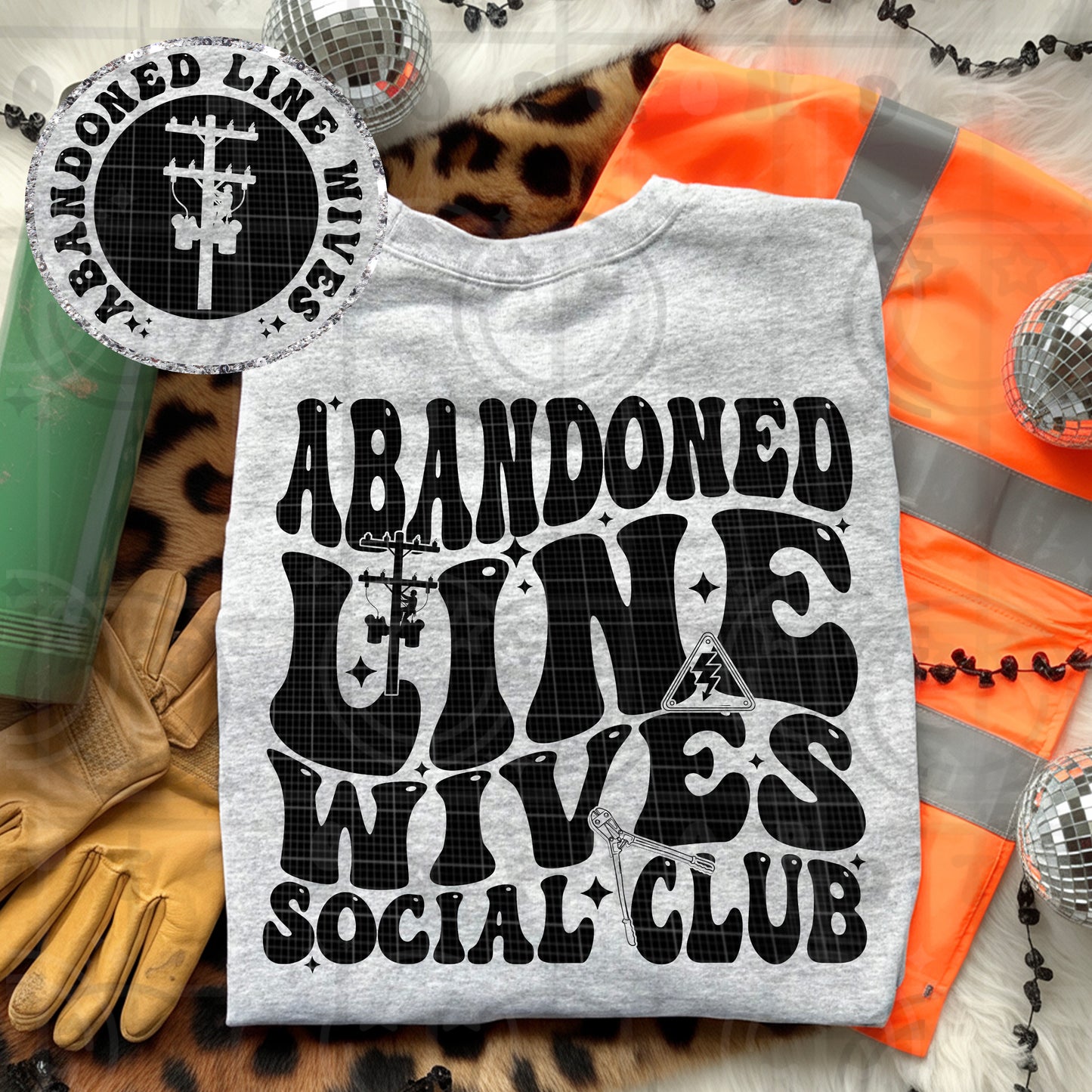 Abandoned Line Wives Social Club DTF Transfer