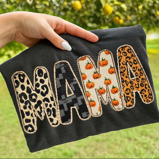Mama Fall Patchwork DTF Transfer