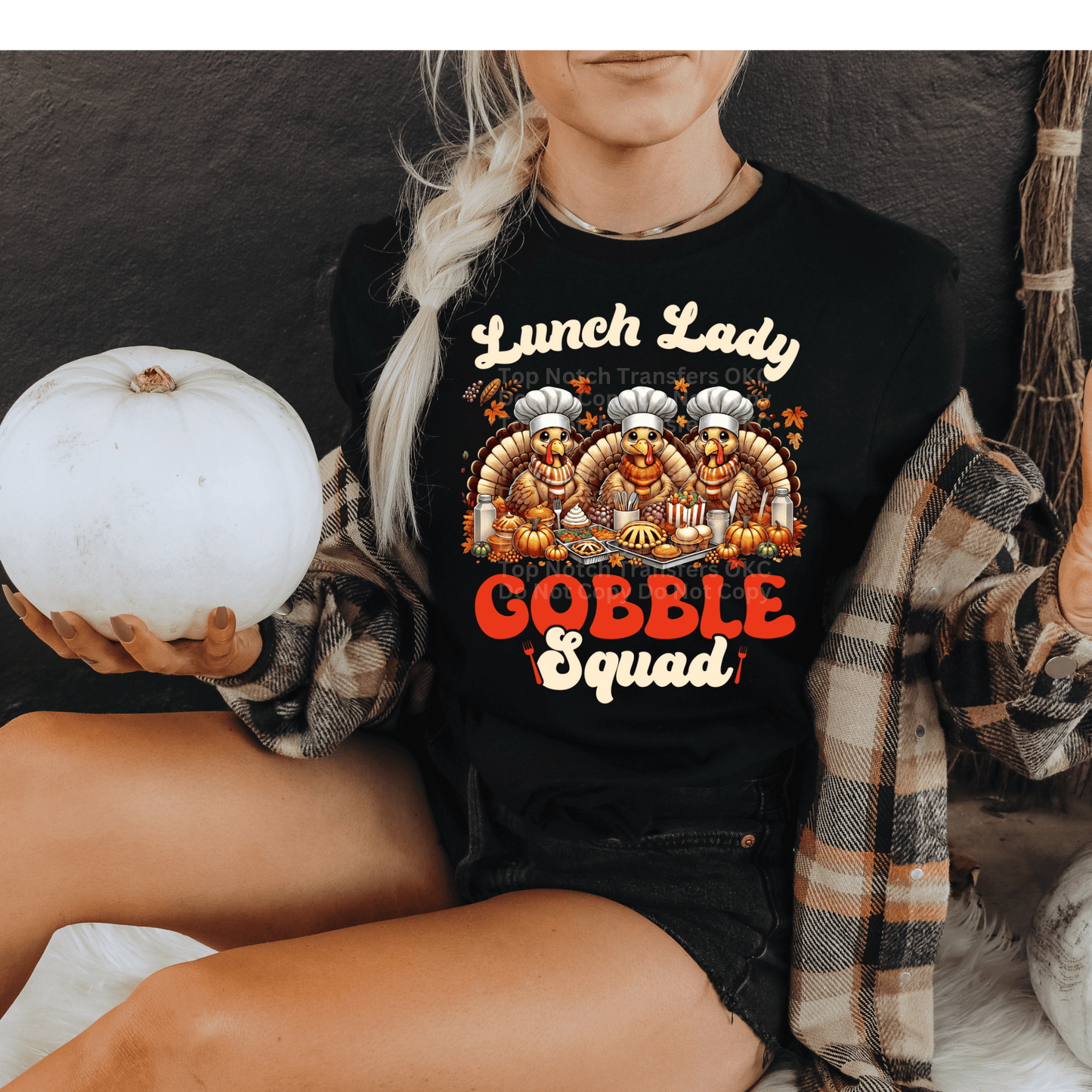 Lunch Lady Gobble Squad DTF Transfer