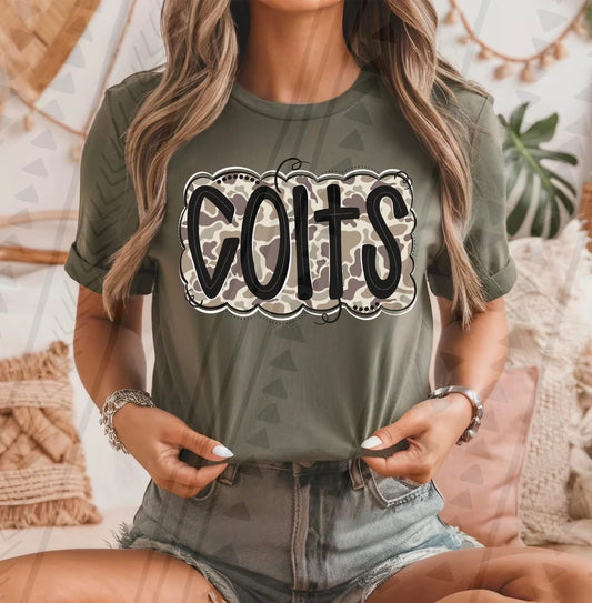 Colts Camo DTF Transfer