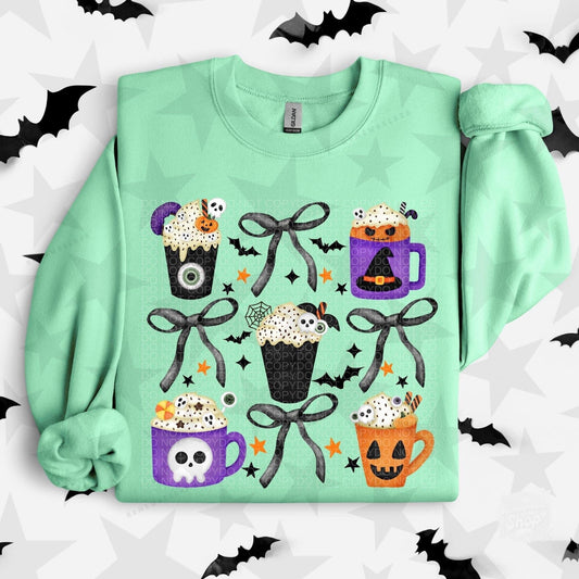 Halloween drinks & bows DTF Transfer