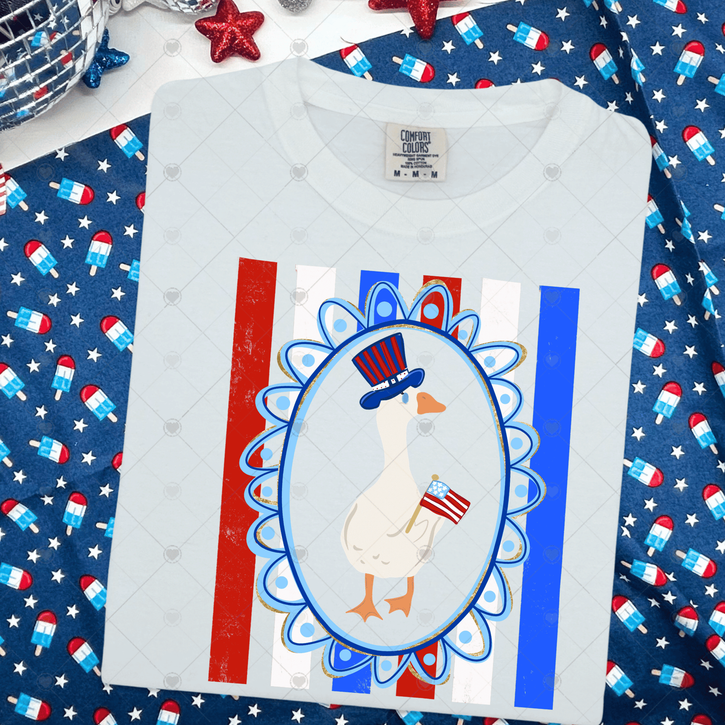 Patriotic Goose DTF Transfer