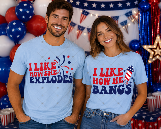 I like how She/He Explodes Bangs DTF Transfer