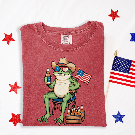 Patriotic Frog DTF Transfer