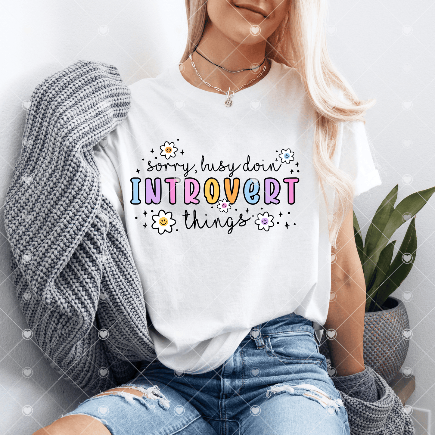 Sorry Busy Doing Introvert Things DTF Transfer