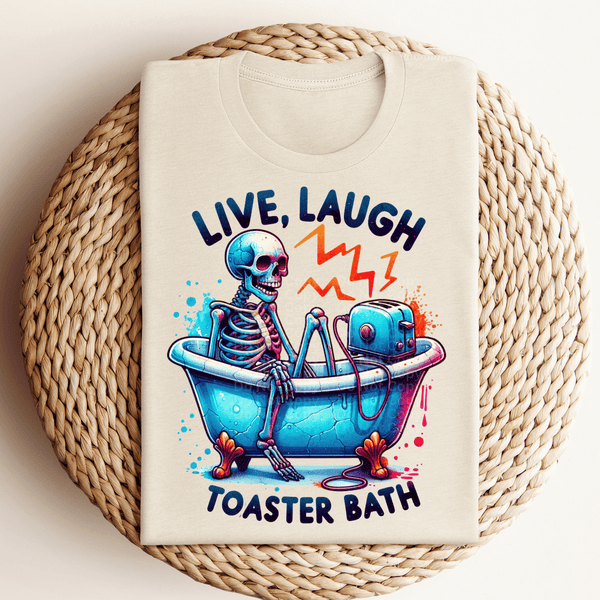 Live Laugh Toaster Bath DTF Transfer