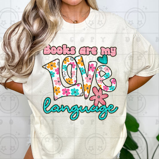 Books Are My Love Language DTF Transfer